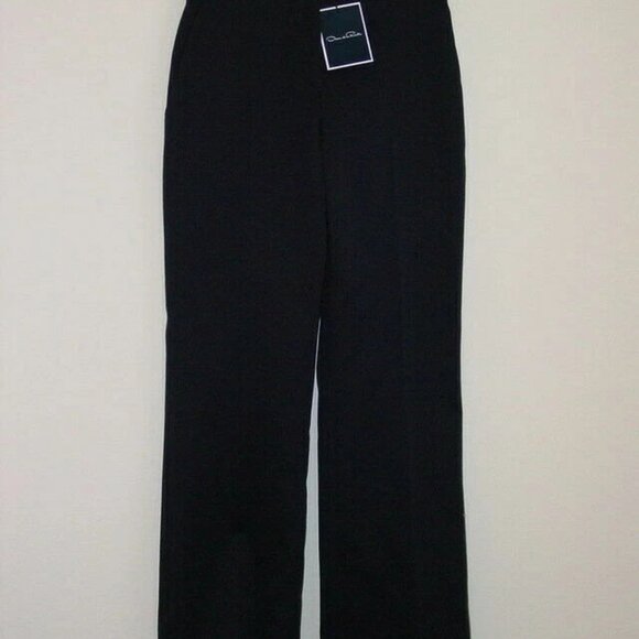 NWT OSCAR DE LA RENTA Blue Cotton Straight Leg Pants 8 - Picture 4 of 4